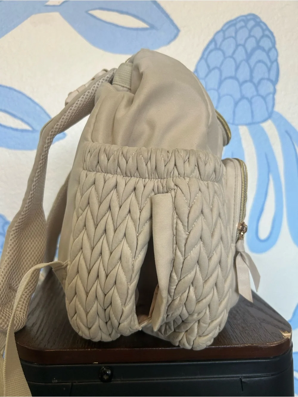 Mommore Quilted Cream Women’s Diaper Bag